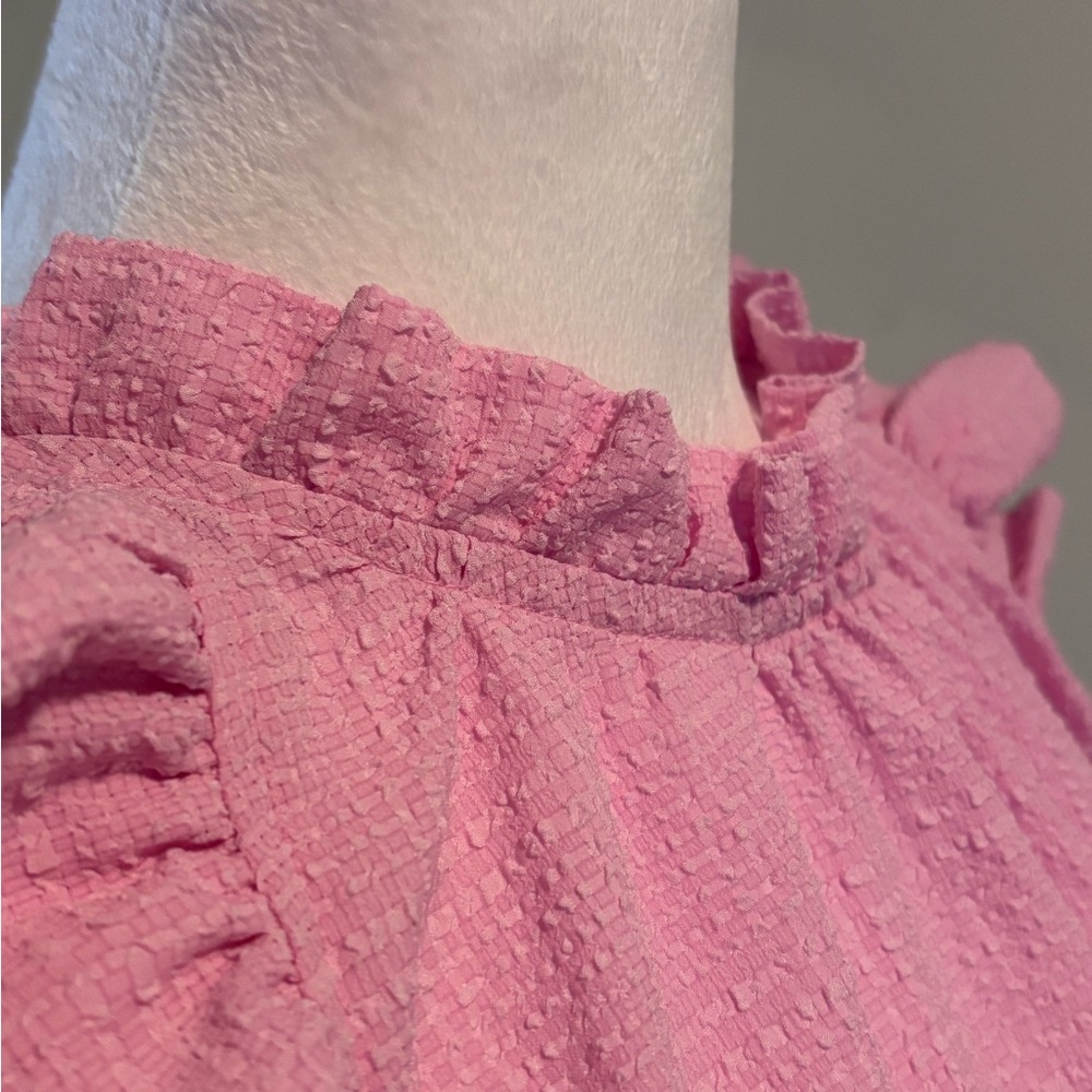 Pink Ruffled Relaxed Blouse - Picture 2 of 7